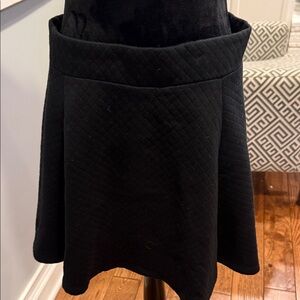 Divided (H&M) Black Quilted A-Line Skirt